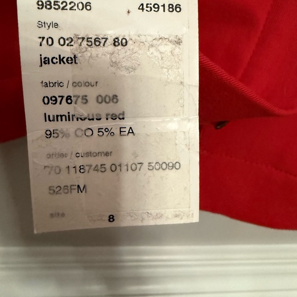 Akris Vibrant Red Jacket Women’s Size 8 - Picture 4 of 8